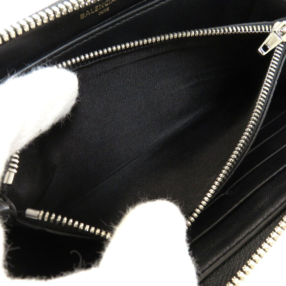 Balenciaga Logo Leather Long Wallet Motif - Picture 5 of 8